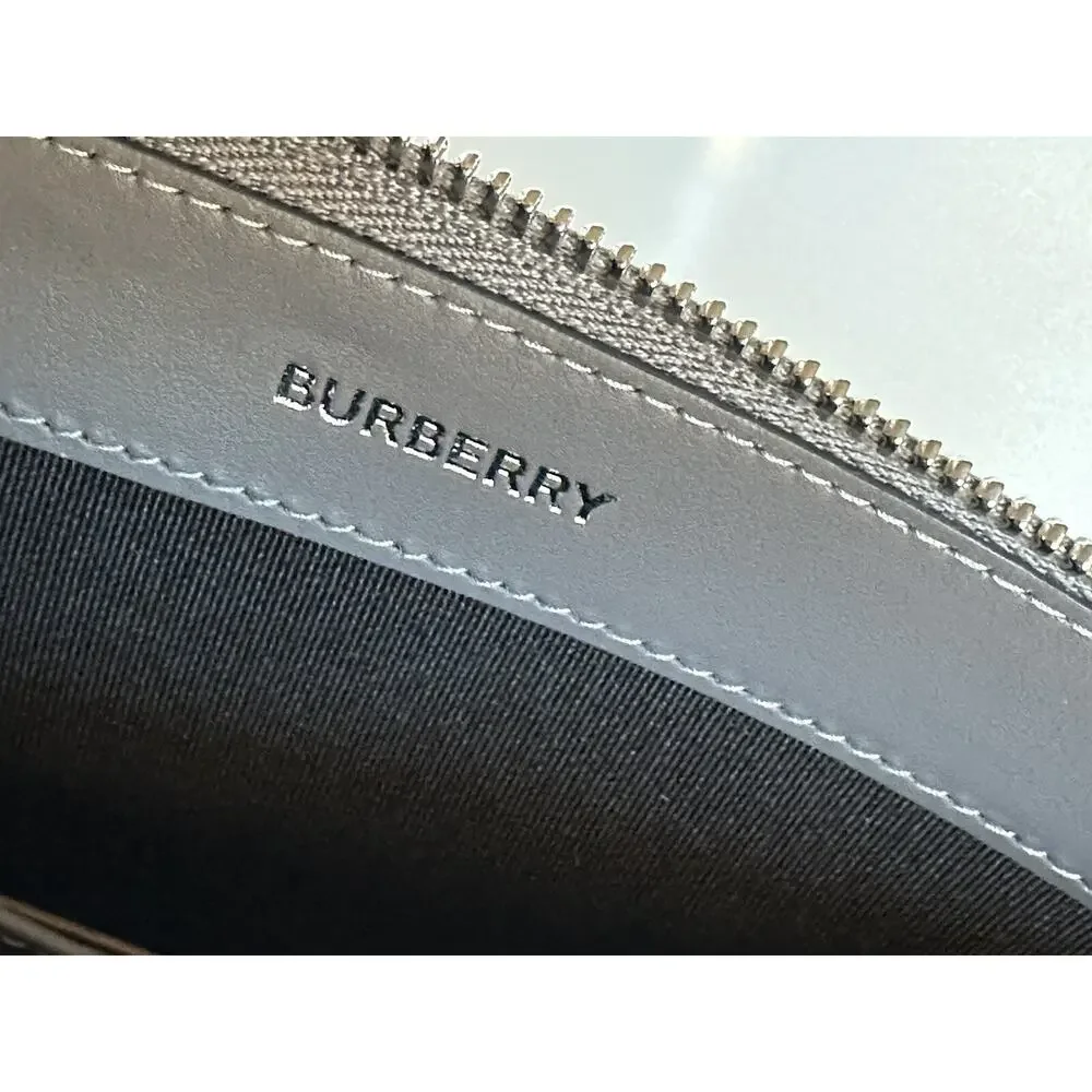 Burberry Charcoal Grey Leather Case Clutch 80528841 NWT $550